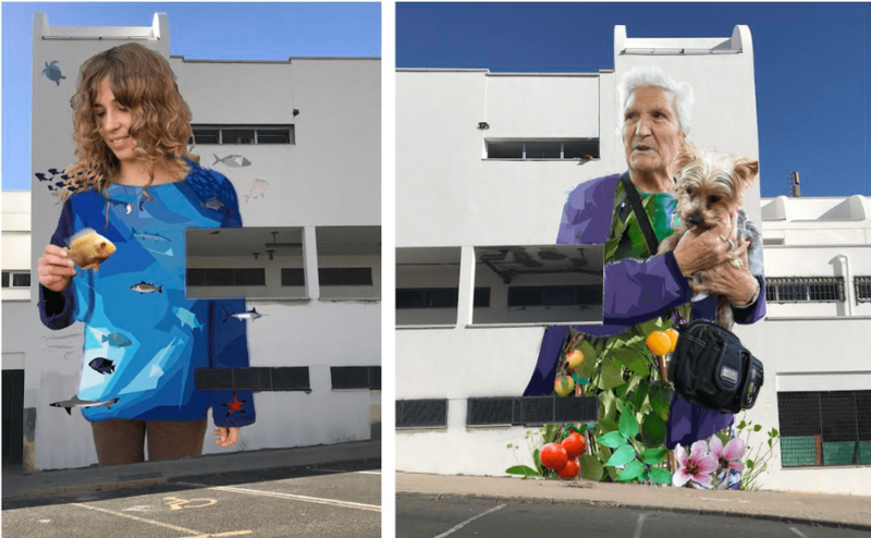 Imagen de dos de los bocetos que ha presentado Sabotaje al Montaje (Foto TA)